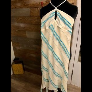 Strapless halter neckline dress